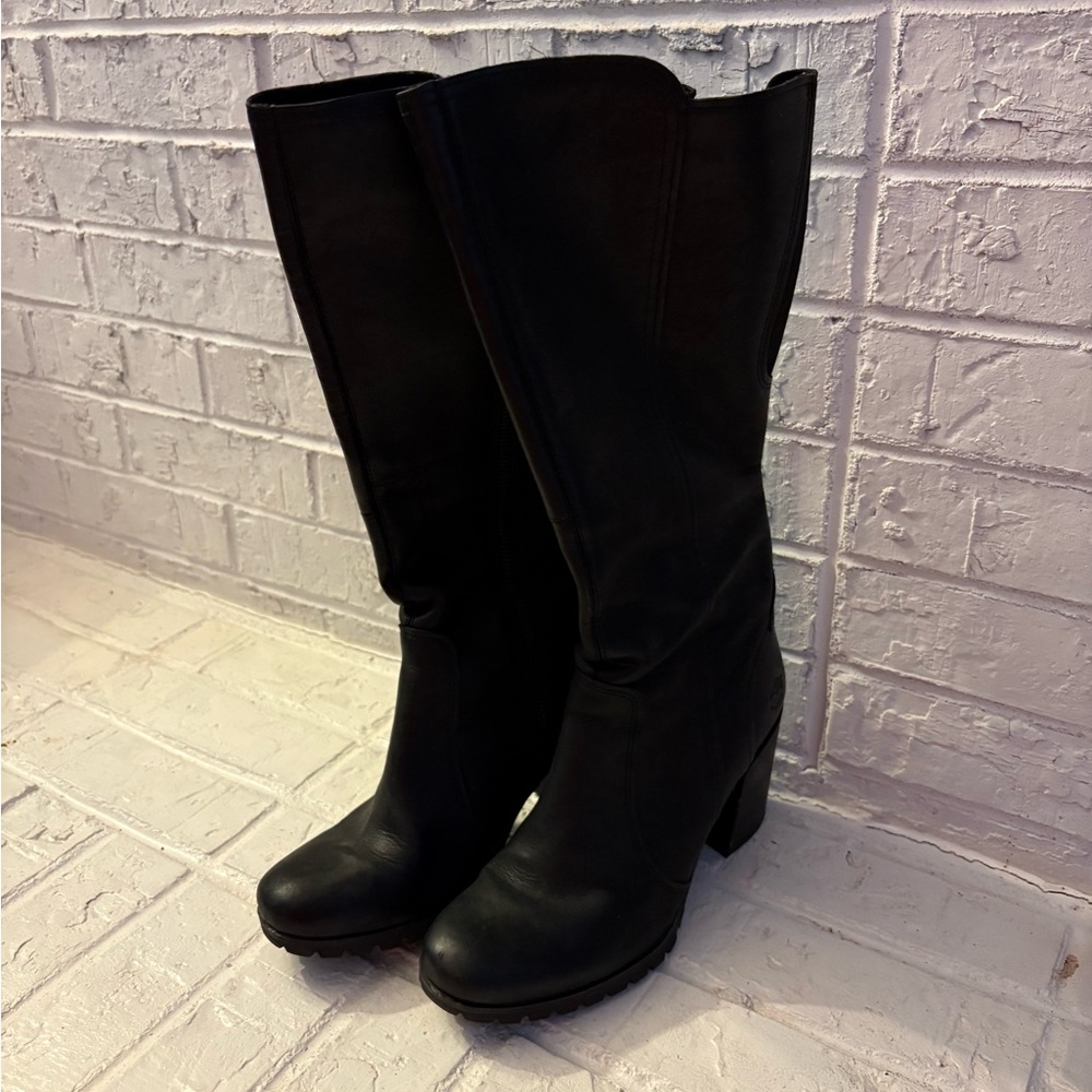 Timberland Women's Black Heeled Leather Boots